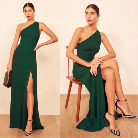 Reformation Dresses & Skirts - Reformation evelyn emerald green dress Size 0